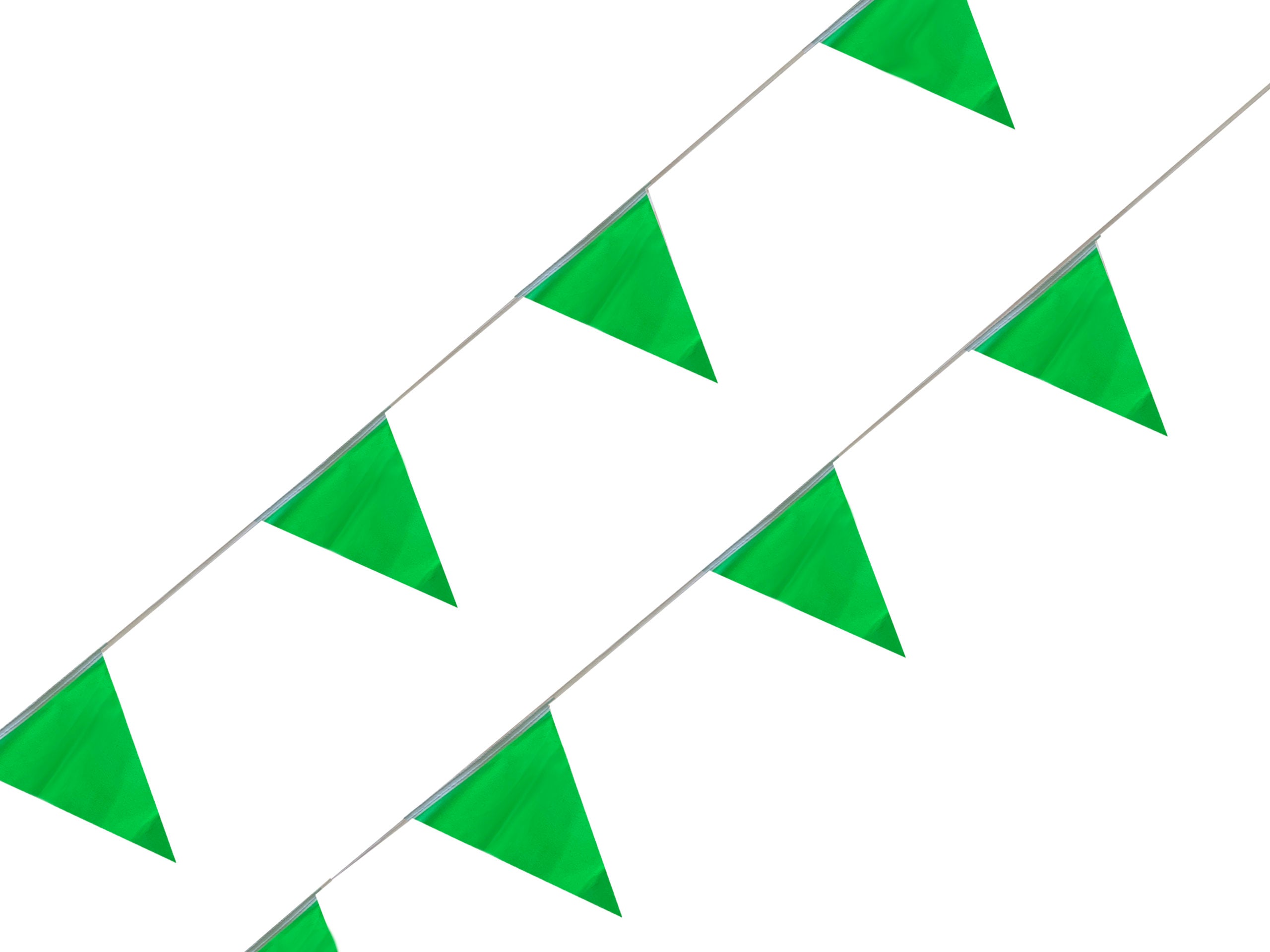 Tira de banderines triangulares verde limón con guía de rafia blanca, ideal para decoración de eventos, fiestas temáticas, exposiciones y exteriores, largo total 50m con 84 banderines. Tira de banderines triangulares verde limón con guía de rafia blanca, ideal para decoración de eventos, fiestas temáticas, exposiciones y exteriores, largo total 50m con 84 banderines.